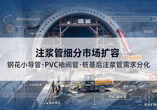 丰镇注浆管细分市场扩容，隧道钢花小导管、PVC 袖阀管、桩基后注浆管需求分化